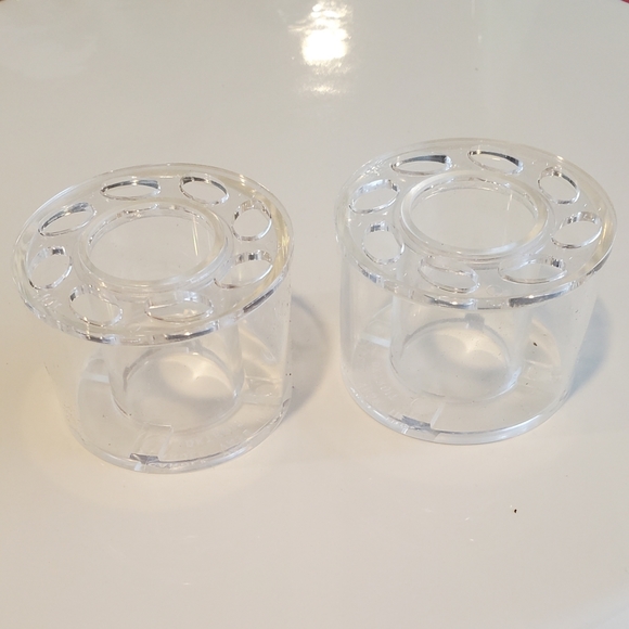 Vintage 1950s Lucite Candle Vases in box - Picture 6 of 7